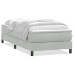 vidaXL Sommier à lattes de lit et matelas gris clair 80x210 cm velours