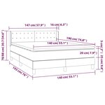 vidaXL Sommier à lattes de lit et matelas Bleu foncé 140x190cm Velours