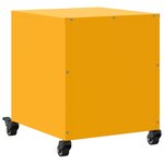 vidaXL Table de chevet jaune moutarde 36x39x43 5 cm acier