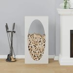 vidaXL Portant de bois chauffage blanc 50x23x100 cm