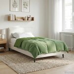 vidaXL Duvet d'été simple Matelassé Vert 135 x 220 cm Microfibre