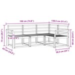vidaXL Ensemble de canapés d'extérieur 4 pc Naturel