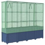 vidaXL Jardinière surélevée avec housse aspect rotin 160x40x153 cm