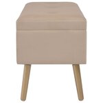 Banc banquette avec compartiment de rangement 80 cm beige velours 02_0010726