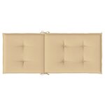 vidaXL Coussins de chaise à dossier haut lot de 4 beige mélangé tissu