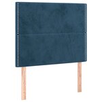 vidaXL Cadre de lit sans matelas bleu foncé 80x200 cm velours