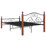 vidaXL Cadre de lit sans matelas noir métal 120x200 cm