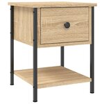 vidaXL Tables de chevet 2 Pièces chêne sonoma 34x35 5x45 cm