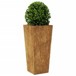 vidaXL Jardinières 2 Pièces 35x35x75 cm acier résistant aux intempéries