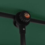 vidaXL Parasol de jardin avec mât en aluminium 2x1 5 m Vert