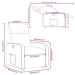 vidaXL Fauteuil inclinable marron foncé tissu