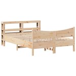vidaXL Cadre de lit avec tête de lit 120x200 cm bois de pin massif