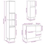 vidaXL Ensemble de meubles de salle de bain 3 Pièces gris béton