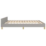 vidaXL Cadre de lit sans matelas gris clair 160x200 cm tissu