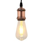vidaXL Douilles de lampe 2 Pièces bronze rouge E27