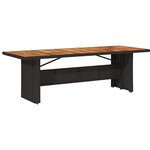 vidaXL Ensemble de salle à manger pour jardin 9 Pièces Noir