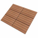 vidaXL Carreau de terrasse 6 Pièces Marron 60 x 30 cm WPC