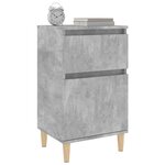 vidaXL Table de chevet gris béton 40x35x70 cm