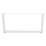 vidaXL Pieds de table basse en forme de V  2 pièces  blanc  70 x (30-31 3) cm  acier
