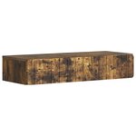 vidaXL Table d'appoint murale Chêne fumé 87 5 x 34 5 x 17 cm