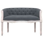 vidaXL Banc Gris foncé 98x56x69 cm Velours