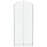 vidaXL Panier de gabions arqué 100x30x220/240 cm Fer galvanisé