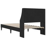 vidaXL Cadre de lit avec tête de lit Noir 100 x 200 cm Velours