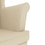 vidaXL Fauteuil crème 74x84x100 cm tissu