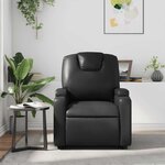 vidaXL Fauteuil de massage inclinable Noir Similicuir