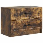 vidaXL Cabinet de chevet Chêne fumé 62 x 34 5 x 44 5 cm