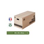 Pack and Move - Lot 40 cartons déménagement XL -80 x 40 x 40 cm - Poignées renforcées - 2 adhésifs offerts
