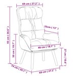 vidaXL fauteuil Noir 69 x 74 x 93 cm Simili cuir