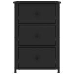 vidaXL Table de chevet noir 40x36x60 cm bois d’ingénierie
