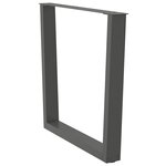vidaXL Pieds de table à manger en forme de V  3 pièces  anthracite  80 x (72-73 3) cm  acier