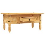 vidaXL Table basse Pin mexicain Gamme Corona 100 x 55 x 44 cm