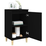 vidaXL Table de chevet noir 40x35x70 cm bois d’ingénierie