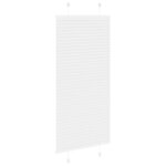 vidaXL Store plissé blanc 60x150 cm largeur du tissu 59 4 cm polyester