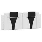 vidaXL Cadre de lit avec LED sans matelas blanc et noir 140x190 cm