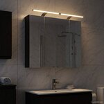 vidaXL Armoire Miroir de Salle de Bain Chêne noir 80 x 14.5 x 70 cm