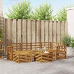 vidaXL Ensemble de canapés d'extérieur 7 pc Naturel Polyester