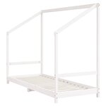 vidaXL Cadre de lit d'enfant blanc 2x(80x200) cm bois de pin massif