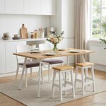 VidaXL Tabouret de bar haut EKAI 2 Pièces Blanc 40 x 29 x 63 cm