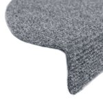 vidaXL Tapis d'escalier autocollants 10 pièces 65 x 21 x 4 cm Gris clair Demi-rond Grand
