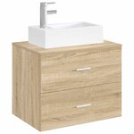 vidaXL Lavabo de salle de bains Chrome 45 5 x 25 5 x 13 cm métal