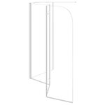vidaXL Enclos de bain 120x69x130 cm Verre trempé Transparent