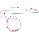 vidaXL Auvent rétractable automatique marron 300x250 cm