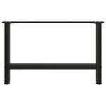 vidaXL Pieds de table basse Noir 2 pièces 70 x (42-43) cm Acier