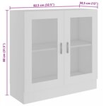 vidaXL Armoire à vitrine Blanc 82 5x30 5x80 cm Bois d'ingénierie