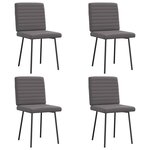 vidaXL Chaises à manger lot de 4 gris similicuir