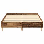vidaXL Cadre de lit sans matelas vieux bois 135x190 cm bois ingénierie